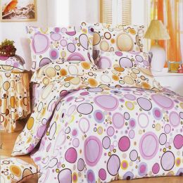 Blancho Bedding - [Baby Pink] 100% Cotton 5PC Comforter Set (Queen Size)