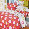 Blancho Bedding - [Coral Red] 100% Cotton 4PC Duvet Cover Set (Queen Size)(Comforter not included)