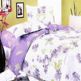 Blancho Bedding - [Blooming Wisteria] 100% Cotton 4PC Comforter Set (Twin Size)