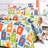 Blancho Bedding - [Happy Friends] 100% Cotton 4PC Duvet Cover Set (King Size)(Comforter not included)