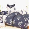 Blancho Bedding - [Purple Gray Flourish] 100% Cotton 4PC Duvet Cover Set (Queen Size)(Comforter not included)