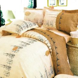 Blancho Bedding - [Golden Autumn] 100% Cotton 4PC Comforter Set (Twin Size)