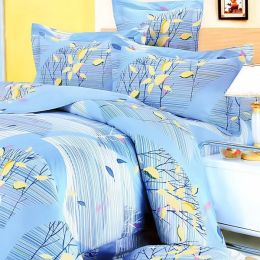 Blancho Bedding - [Tender Blue] 100% Cotton 5PC Comforter Set (Full Size)