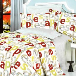 Blancho Bedding - [Apple Letter] 100% Cotton 4PC Comforter Set (Twin Size)