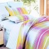 Blancho Bedding - [Golden Plaid] 100% Cotton 4PC Comforter Set (Twin Size)