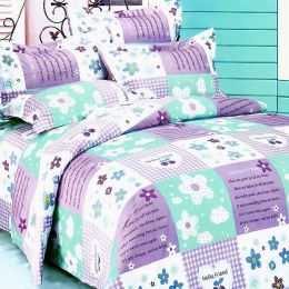 Blancho Bedding - [Purple Countryside] 100% Cotton 5PC Comforter Set (Full Size)