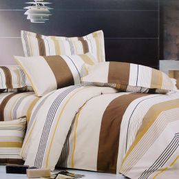 Blancho Bedding - [Shale] 100% Cotton 4PC Comforter Cover/Duvet Cover Combo (Queen Size)