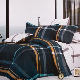 Blancho Bedding - [Blue Devils] 100% Cotton 3PC Comforter Cover/Duvet Cover Combo (Twin Size)