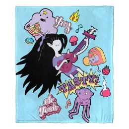 Adventure Time, Tasty Tunes Aggretsuko Comics Silk Touch Throw Blanket, 50" x 60"