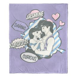 Aladdin and Jasmine Aggretsuko Comics Silk Touch Throw Blanket, 50" x 60"