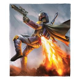 Star Wars, Boba Blast Aggretsuko Comics Silk Touch Throw Blanket, 50" x 60"