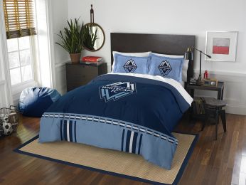 Vancouver Whitecaps OFFICIAL MLS "Track" Full/Queen Comforter & Sham Set