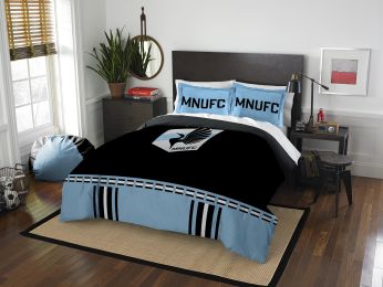 Minnesota United OFFICIAL MLS "Track" Full/Queen Comforter & Sham Set