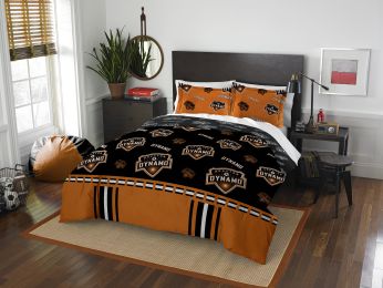 Houston Dynamo OFFICIAL MLS "Track" Full/Queen Comforter & Sham Set