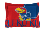 Kansas OFFICIAL Collegiate "Hexagon" Full/Queen Comforter & Shams Set