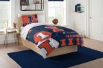 Illinois OFFICIAL Collegiate "Hexagon" Twin Comforter & Sham Set