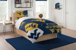 West Virginia OFFICIAL Collegiate "Hexagon" Twin Comforter & Sham Set