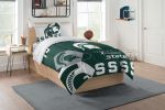 Michigan State OFFICIAL Collegiate "Hexagon" Twin Comforter & Sham Set