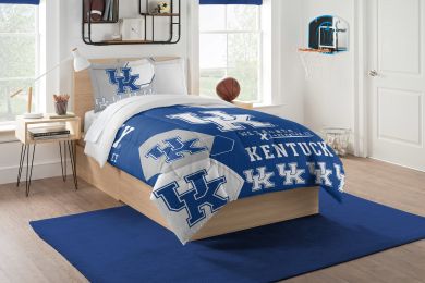 Kentucky OFFICIAL Collegiate "Hexagon" Twin Comforter & Sham Set