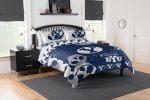 BYU OFFICIAL Collegiate "Hexagon" Full/Queen Comforter & Shams Set