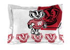 Wisconsin OFFICIAL Collegiate "Hexagon" Full/Queen Comforter & Shams Set