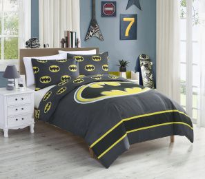 Comforter Set Twin - Batman Emblem - TWIN BED 86"x 68" Reverisble Comforter with 1 Pillow Sham