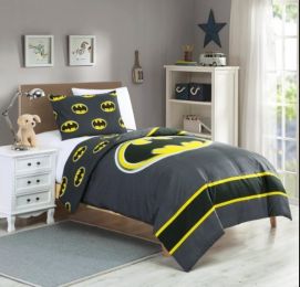 Comforter Set Queen - Batman Emblem - QUEEN BED 86"x 86" Reverisble Comforter with 2 Pillow Shams