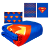 Comforter Set Twin - Superman Shield - TWIN BED 86"x 68" Reversible Comforter with 1 Pillow Sham