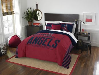 Angels OFFICIAL Major League Baseball, Bedding, "Grand Slam" Full/Queen Printed Comforter (86"x 86") & 2 Shams (24"x 30") Set by The Northwest Company
