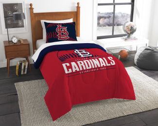 Cardinals OFFICIAL Major League Baseball, Bedding, Printed Twin Comforter (64"x 86") & 1 Sham (24"x 30") Set by The Northwest Company