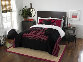 Diamondbacks OFFICIAL Major League Baseball, Bedding, "Grand Slam" Full/Queen Printed Comforter (86"x 86") & 2 Shams (24"x 30") Set by The Northwest C