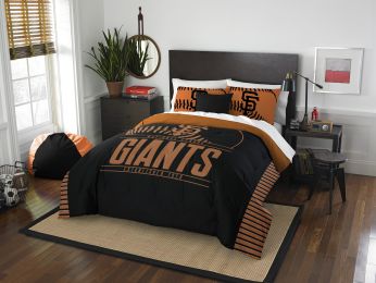 SF Giants OFFICIAL Major League Baseball, Bedding, "Grand Slam" Full/Queen Printed Comforter (86"x 86") & 2 Shams (24"x 30") Set by The Northwest Comp