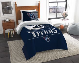 Titans OFFICIAL National Football League, Bedding, "Draft" Printed Twin Comforter (64"x 86") & 1 Sham (24"x 30") Set by The Northwest Company