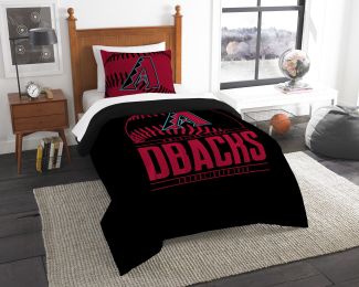 Diamondbacks OFFICIAL Major League Baseball, Bedding, Printed Twin Comforter (64"x 86") & 1 Sham (24"x 30") Set by The Northwest Company