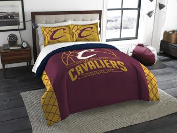 Cavaliers OFFICIAL National Basketball Association, Bedding, "Reverse Slam" Full/Queen Printed Comforter (86"x 86") & 2 Shams (24"x 30") Set by The No