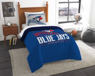 Blue Jays OFFICIAL Major League Baseball, Bedding, Printed Twin Comforter (64"x 86") & 1 Sham (24"x 30") Set by The Northwest Company