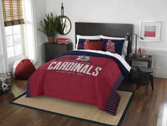 Cardinals OFFICIAL Major League Baseball, Bedding, "Grand Slam" Full/Queen Printed Comforter (86"x 86") & 2 Shams (24"x 30") Set by The Northwest Comp
