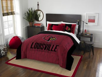 Louisville OFFICIAL Collegiate "Modern Take" Full/Queen Comforter & Sham Set