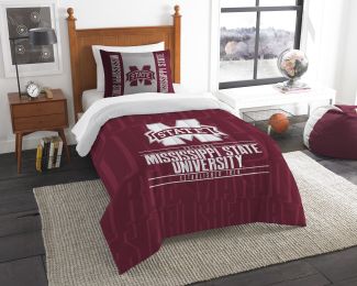 Mississippi State OFFICIAL Collegiate "Modern Take" Twin Comforter & Sham Set