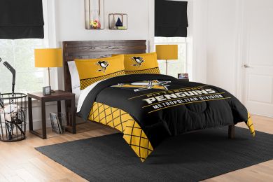 Penguins OFFICIAL "Draft" King Comforter & Shams Set