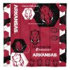 Arkansas OFFICIAL Collegiate "Hexagon" Full/Queen Comforter & Shams Set