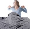 Mooka Weighted Blanket 15 pounds 48"x72" Twin Size for Kids Adults, with Premium Glass Beads, for 110-180 lbs Individuals, Cooling Weighted Blanket fo