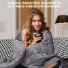 Mooka Weighted Blanket 15 pounds 48"x72" Twin Size for Kids Adults, with Premium Glass Beads, for 110-180 lbs Individuals, Cooling Weighted Blanket fo