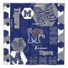 Memphis OFFICIAL Collegiate "Hexagon" Full/Queen Comforter & Shams Set