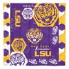LSU OFFICIAL Collegiate "Hexagon" Full/Queen Comforter & Shams Set