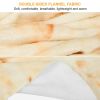 Burrito Tortilla Throw Blanket Pancake Wrap Blanket Soft Round Swaddle for Adults Kids Baby Pets