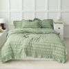 4 Season Seersucker Comforter Set Soft Breathable Ruffle Bedding Set 2/3 Pieces