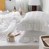 4 Season Seersucker Comforter Set Soft Breathable Ruffle Bedding Set 2/3 Pieces
